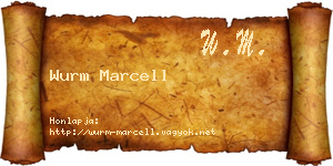 Wurm Marcell névjegykártya